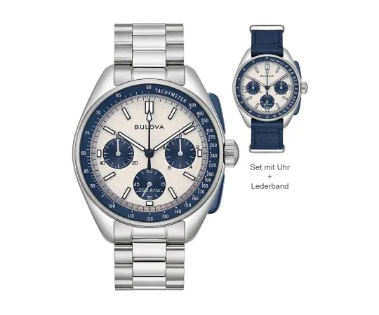 Montre Bulova Marine Star Homme - Chronographe, Acier Inoxydable Argenté, Cadran Bleu, Cristal Minéral