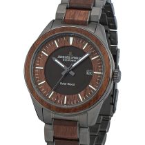 Jacques Lemans 1-2116I Eco Power Wood Montre Homme 40mm 10ATM