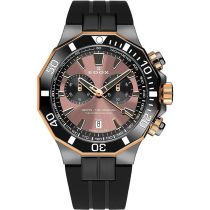 Edox 10112-357GRNCA-BRNR Delfin Chronographe Montre Homme 43mm 20ATM
