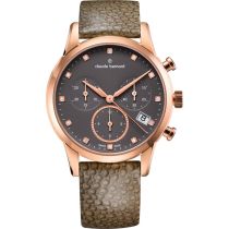 Claude Bernard 10231-37R-TAPR1 Montre Femme Classique Chronographe 35mm 5ATM 