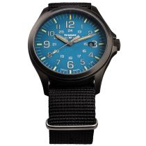 Traser H3 108647 P67 Officer GunMetal Skybleu Montre Homme 42mm 10ATM