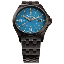 Traser H3 108740 P67 Officer GunMetal Skybleu Montre Homme 42mm 10ATM