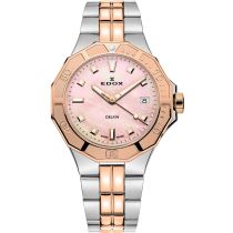 Edox 53020-357RM-ROR Delfin Diver Montre Femme 38mm 20ATM