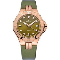 Edox 53020-37RC-VR Delfin Diver Montre Femme 38mm 20ATM