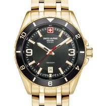Swiss Alpine Military 7034.1117 Montre Homme Sierra doré noir 42mm 10ATM