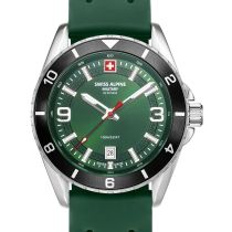 Swiss Alpine Military 7034.1838 Montre Homme Sierra argent vert 42mm 10ATM