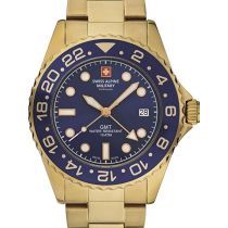 Swiss Alpine Military 7052.1115 GMT Plongeur Montre Homme 42mm 10ATM