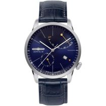 Zeppelin 7366-3 Flatline Automatique réserve de marche Montre Homme 40mm 5ATM