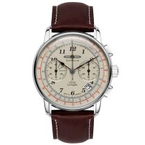 Zeppelin 7614-5 LZ-126 Chronographe Montre Homme 43mm 5ATM