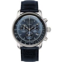 Zeppelin 7680-3 100 ans Zeppelin Alarm Chronographe Montre Homme 42mm 10ATM