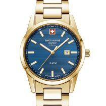 Swiss Alpine Military 7767.1115 Montre Femme Argos doré bleu 34mm 10ATM
