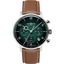 Zeppelin 8086-4N Hindenburg LZ129 Chronographe Montre Homme Solaire 41mm 5ATM