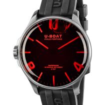 U-Boat 8465/B Darkmoon Red SS Montre Homme 44mm 5ATM