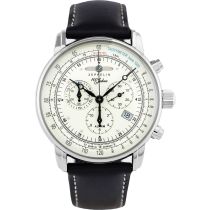 Zeppelin 8680-3 Alarm Chronographe 100 ans Montre Homme 43mm 5ATM