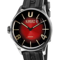 U-Boat 9500 Darkmoon Red SS Soleil Montre Homme 40mm 5ATM