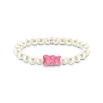 Thomas Sabo A2154-082-9-L15 Ours d'or Bracelet de perles rose 15 cm
