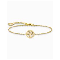 Thomas Sabo A2160-427-39-L19V Bracelet plaqué or avec pendentif Tree of Love
