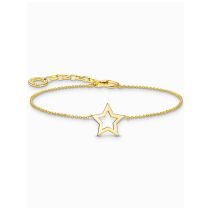 Thomas Sabo A2162-413-39-L19V Bracelet plaqué or avec pendentif étoile