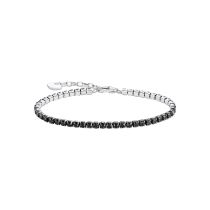 Thomas Sabo A2167-643-11-L21V Bracelet De Tennis Avec Pierres Noires Argent