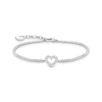 Thomas Sabo A2177-051-14-L19V Bracelet Tennis Argent cœur avec pierres blanches