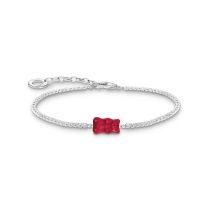 Thomas Sabo A2187-052-10 Bracelet de Tennis En Argent avec ours en or rouge 16-19 cm