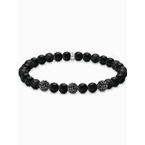 Thomas Sabo A2195-705-11-L19 Unisex bracelet Obsidian et zircon noir