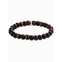 Thomas Sabo A2196-806-7-L19 Unisex bracelet Obsidian et rotes œil de tigre