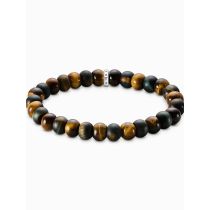Thomas Sabo A2196-826-2-L19 Unisex bracelet œil de tigre brun doré