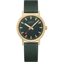 Mondaine A660.30314.60SBS Montre Femme Classic vert et Or 36mm 3ATM