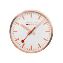Mondaine A995.CLOCK.17SBK Horloge murale et de gare rose Dorée 40 cm en aluminium