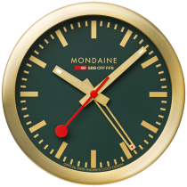 Mondaine A997.MCAL.66SBG.1 mini horloge murale or-vert horloge de table & réveil 12,5 cm
