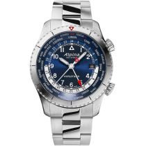 Alpina AL-255N4S26B Startimer Pilot Worldtimer Montre Homme 41mm 10ATM