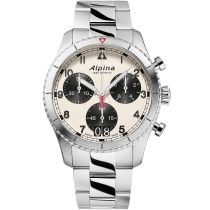 Alpina AL-372WB4S26B Startimer Pilot Chronographe Montre Homme 44mm 10ATM
