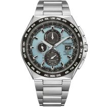 Citizen AT8238-84M Montre Homme Eco-Drive Super-Titane Radio Chronographe 44mm 10ATM  