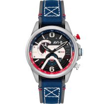 AVI-8 AV-4056-09 Montre Homme Hawker Harrier Dual Retrograde Chronographe 44mm 5ATM