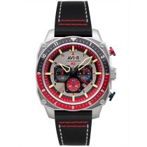 AVI-8 AV-4100-03 Montre Homme Hawker Hunter Dual Time Chronographe 43mm 5ATM