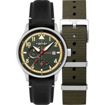 AVI-8 AV-4101-0A Montre Homme Hawker Hurricane McKellar Dual Time 44mm 5ATM