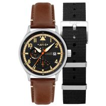 AVI-8 AV-4101-0B Montre Homme Hawker Hurricane McKellar Dual Time 44mm 5ATM