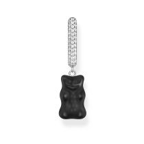 Thomas Sabo CR727-052-11 Créole Unique En Argent Avec Ourson d'Or Noir En Version Midi Femme