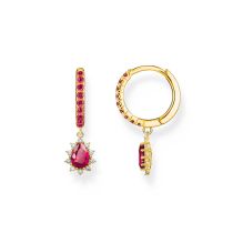 Thomas Sabo CR748-995-10 Créoles Dorées Vintage Romance et pierres rouges Femme