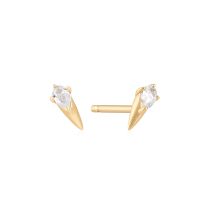 ANIA HAIE Boucles d'oreilles Afterglow en or 14C avec saphir blanc EAU007-03YG