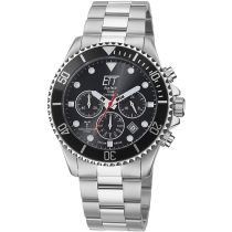ETT EGS-11607-25M Professional Solaire Radiocommandée Chronographe Montre Homme 44mm 20ATM