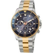 ETT EGS-11609-35M Professional Solaire Radiocommandée Chronographe Montre Homme 44mm 20ATM