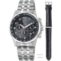 ETT EGS-11610-22MS Professional Solaire Radiocommandée Chronographe Montre Homme 43mm 10ATM