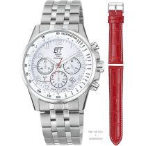 ETT EGS-11612-42MS Professional Solaire Radiocommandée Chronographe Montre Homme 43mm 10ATM