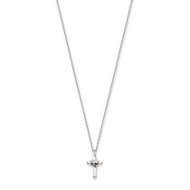 Engelsrufer ERN-CROSSHEART-BIR Cross Collier Femme 40mm, réglable