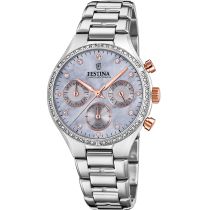 Festina F20401/3 Boyfriend Chronographe Montre Femme 36mm 5ATM
