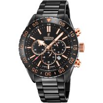 Festina F20577/1 Ceramic Chronographe Montre Homme 44mm 10ATM