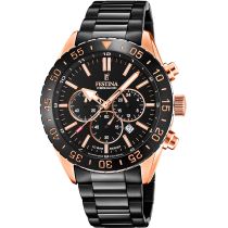Festina F20578/1 Ceramic Chronographe Montre Homme 44mm 10ATM