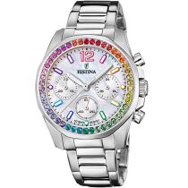 Festina F20606/2 Boyfriend Chronographe Montre Femme 38mm 10ATM